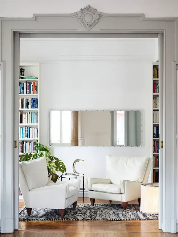 Adnet Wall Mirror 70 x 180 cm, cream fra GUBI