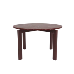 After Dining Table Ø120, Marble Burgundy fra Fritz Hansen