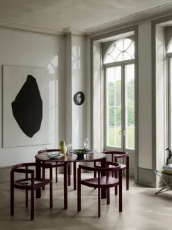 After Dining Table Ø120, Marble Burgundy fra Fritz Hansen