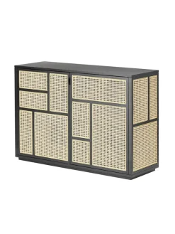 Air Sideboard, black/cane fra Design House Stockholm