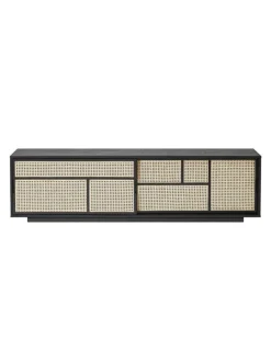 Air Sideboard Low, black/cane fra Design House Stockholm