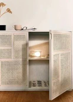 Air Sideboard, white/cane fra Design House Stockholm