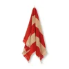 Alee Hand Towel, light camel/red fra Ferm Living