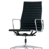 Aluminium Chair EA 119 kontorstol, sort læder fra Vitra