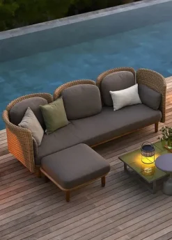 Arch 3-pers. Sofa m. chaise longue fra Cane-line