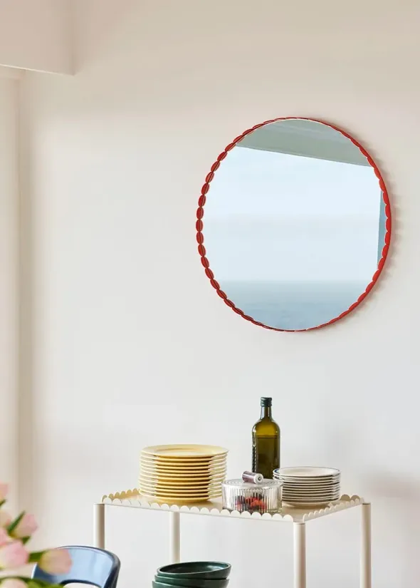 Arcs Mirror Round, red fra Hay