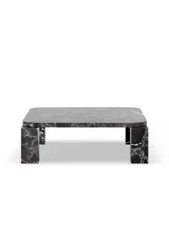 Atlas Sofabord 820x820, Costa Black Marble fra New Works