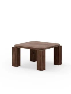 Atlas Sofabord 600x600, Smoked Oak fra New Works