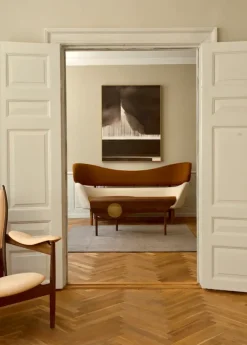 Baker sofa, eg olie af Finn Juhl