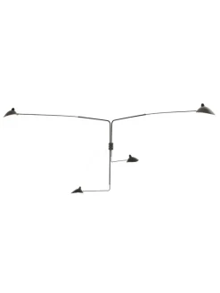 Big Wall Lamp w/4 Rotating Straight Arms af Serge Mouille