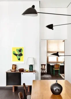 Big Wall Lamp w/3 Rotating Straight Arms af Serge Mouille
