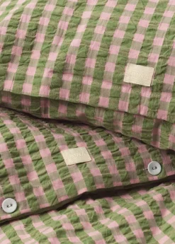 Bæk & Bølge Sengetøj, grøn/soft pink fra Juna
