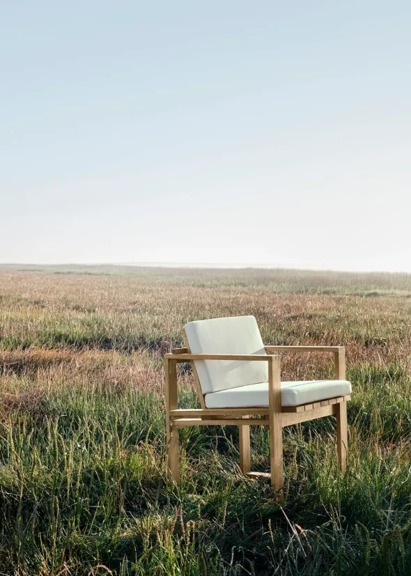BK11 Loungestol, teak inkl. hynde fra Carl Hansen & Søn