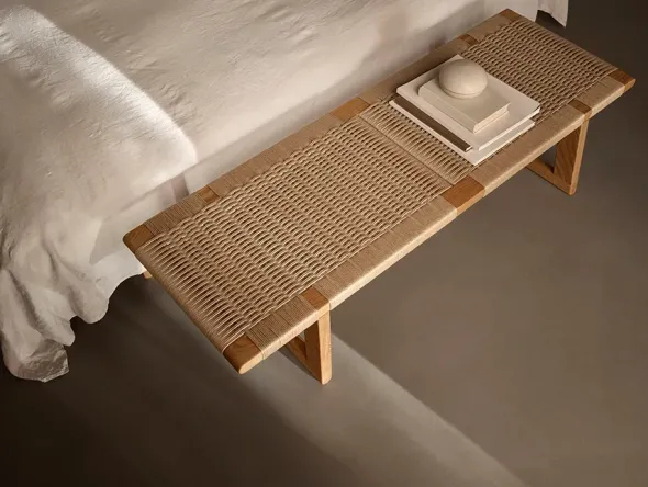 BM0489L Table Bench, eg olie papirflet af Børge Mogensen