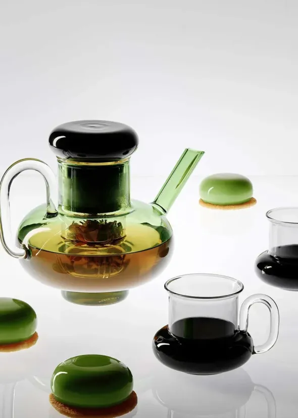 Bump Tea Cups Black fra Tom Dixon