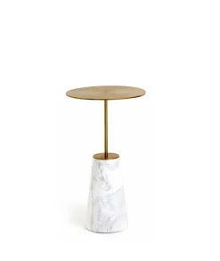 Bund sidebord Ø33 cm, marmor fra Stellar Works