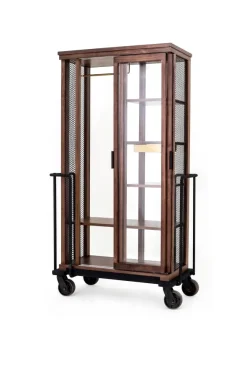 Cabinet of Curiosity kabinetskab, valnød black sand/gold fra Stellar Works