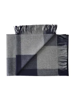 Caracas Plaid, marina fra Silkeborg Uldspinderi