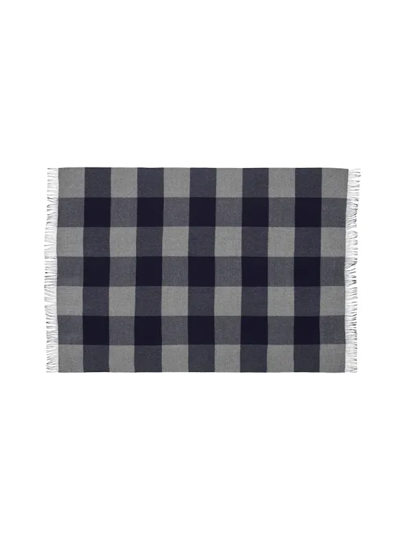 Caracas Plaid, marina fra Silkeborg Uldspinderi
