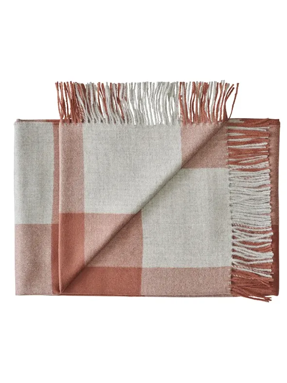 Caracas Plaid, rosewood fra Silkeborg Uldspinderi
