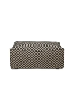Catena Pouf L501 Check, sand/black fra Ferm Living