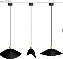 Ceiling Lamp Bookshelves af Serge Mouille