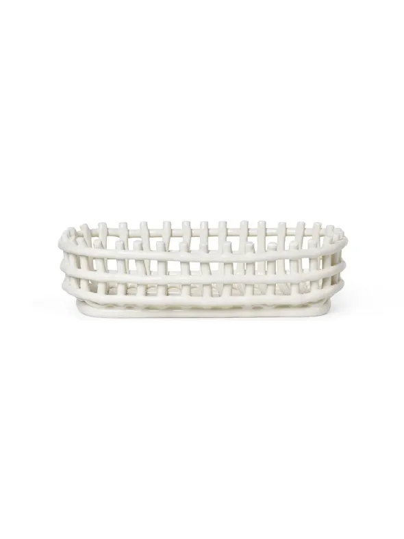Ceramic Basket, oval fra Ferm Living
