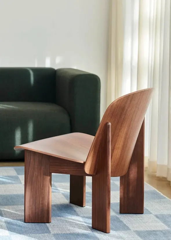 Chisel Lounge Chair u/polstring fra Hay