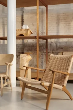 CH25 Loungestol, eg olie af Hans J. Wegner
