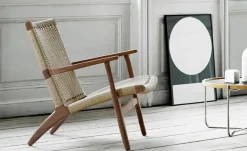 CH25 Loungestol, valnød olie af Hans J. Wegner