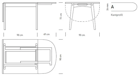 CH002 Spisebord fra Carl Hansen & Søn