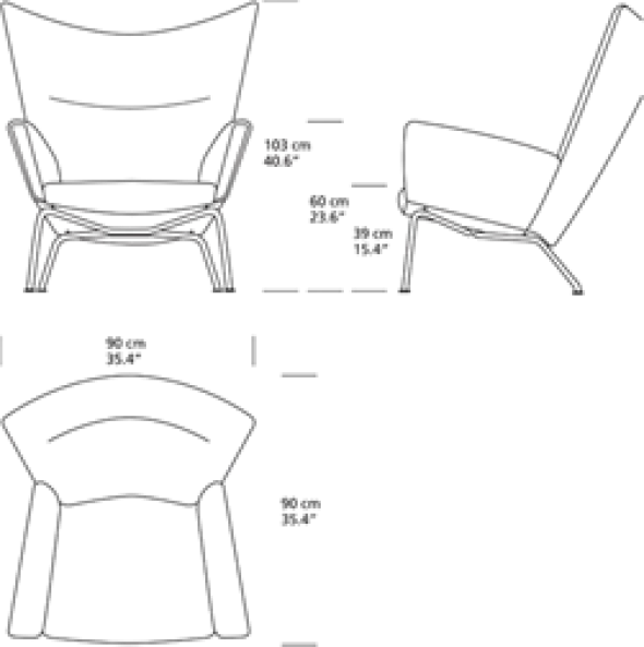 CH445 Wing Chair af Hans J. Wegner
