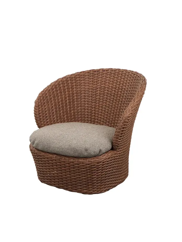 Coast Loungestol med. Swivel, umber brown fra Cane-line
