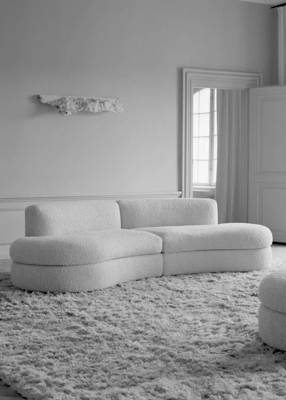 Coda sofa, configuration 7, Zink Drake fra New Works