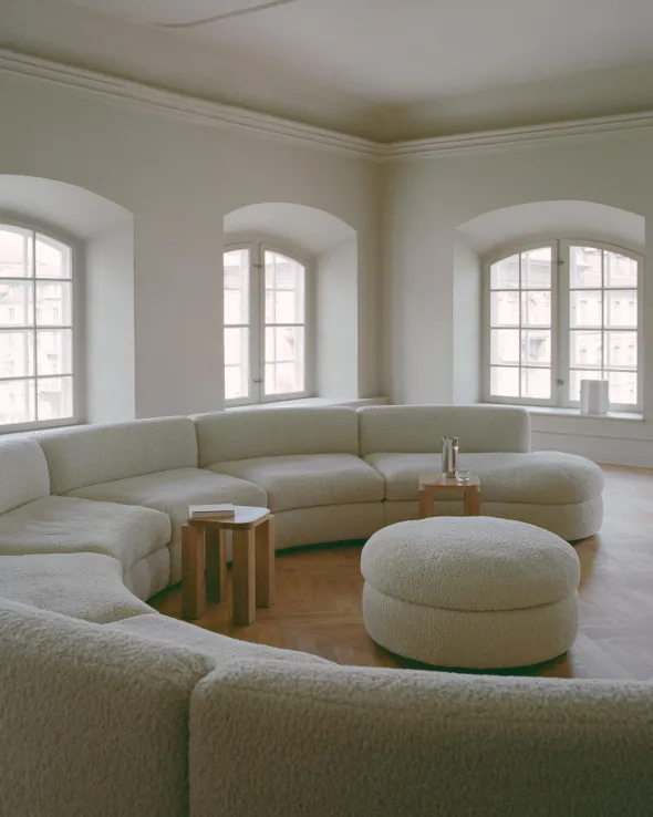 Coda sofa, configuration 7, Zink Drake fra New Works