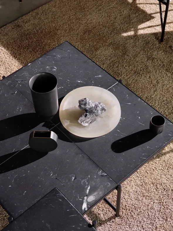 Coffee Table 90, sort marmor fra HANDVÄRK