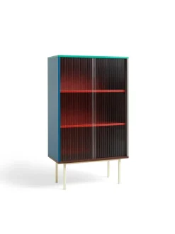 Colour Cabinet, tall med glasdøre fra Hay