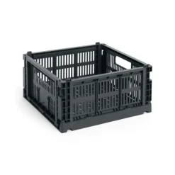 Colour Crate Medium Square, Charcoal fra Hay
