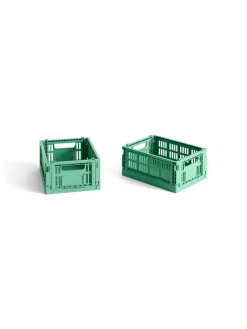 Colour Crate Mini 2 Stk., dark mint fra Hay