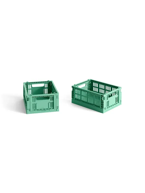Colour Crate Mini 2 Stk., dark mint fra Hay
