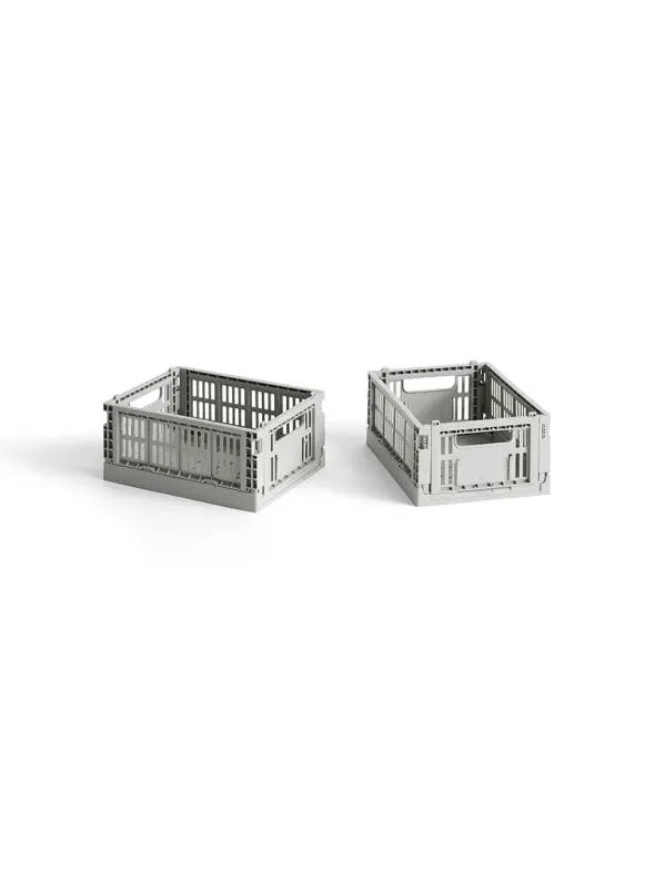 Colour Crate Mini 2 Stk., light grey fra Hay