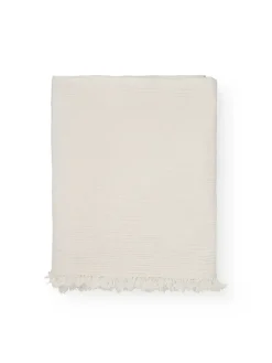 Cotton throw, Pure Ecru fra Aiayu