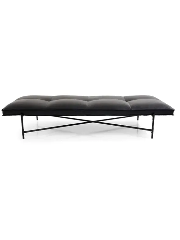 Daybed, sort læder fra HANDVÄRK