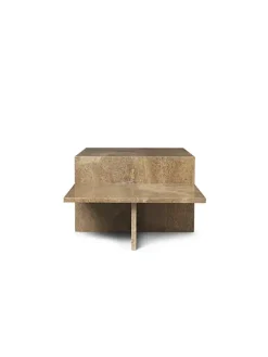 Distinct Coffee Table, Dark Brown Travertine fra Ferm Living