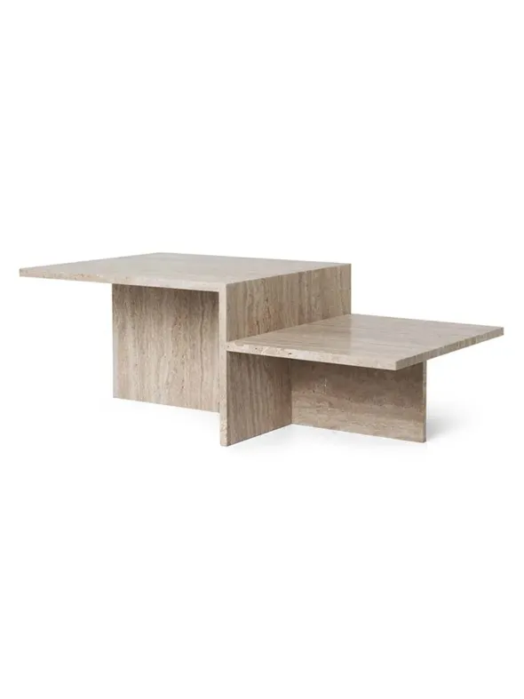 Distinct Coffee Table, Travertine fra Ferm Living