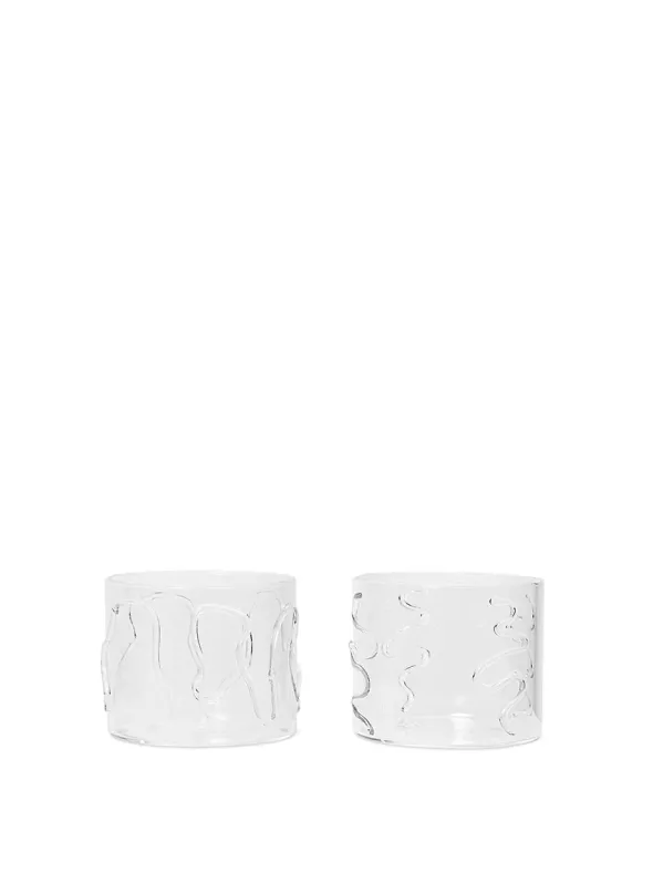 Doodle Glasses Low, sæt á 2 stk. fra Ferm Living
