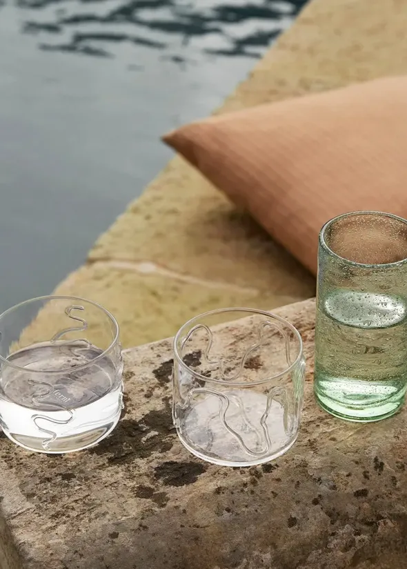 Doodle Glasses Low, sæt á 2 stk. fra Ferm Living