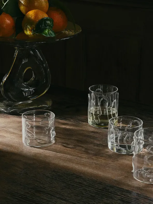 Doodle Glasses Low, sæt á 2 stk. fra Ferm Living