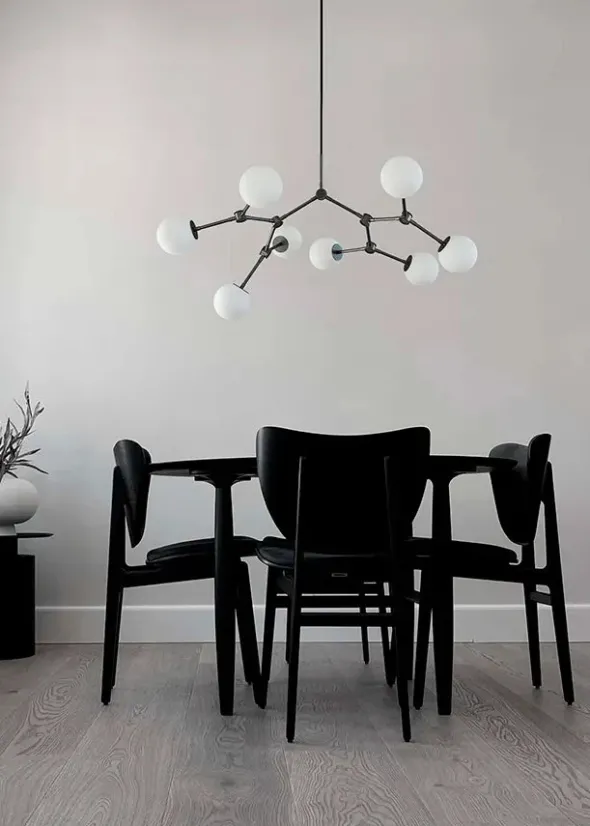 Drop Bulp Chandelier, mini grey fra 101 Copenhagen