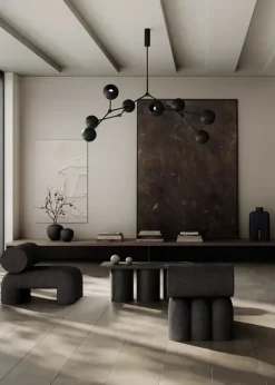Drop Chandelier Globe, Burned Black fra 101 Copenhagen